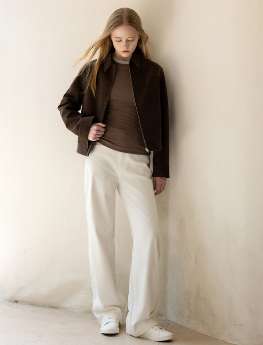 Suede Cropped Jacket