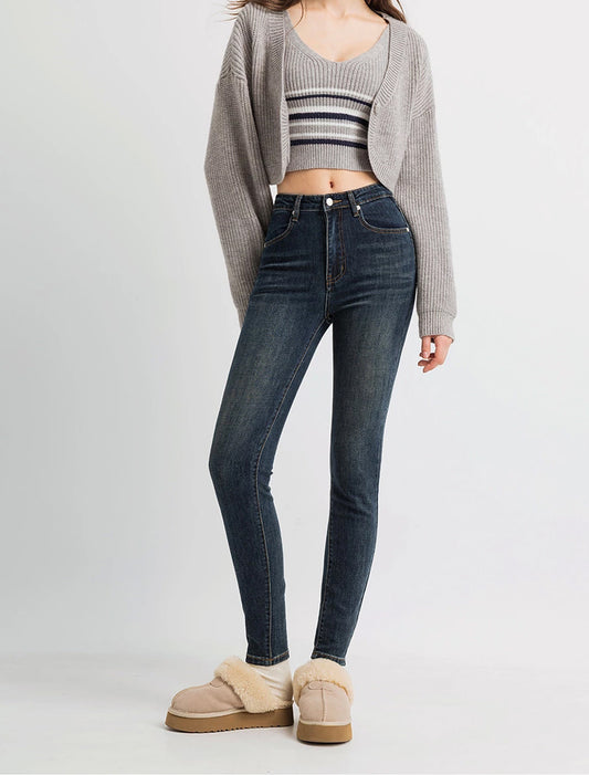 High Waist Slim Fit Stretch Skinny Denim Jeans