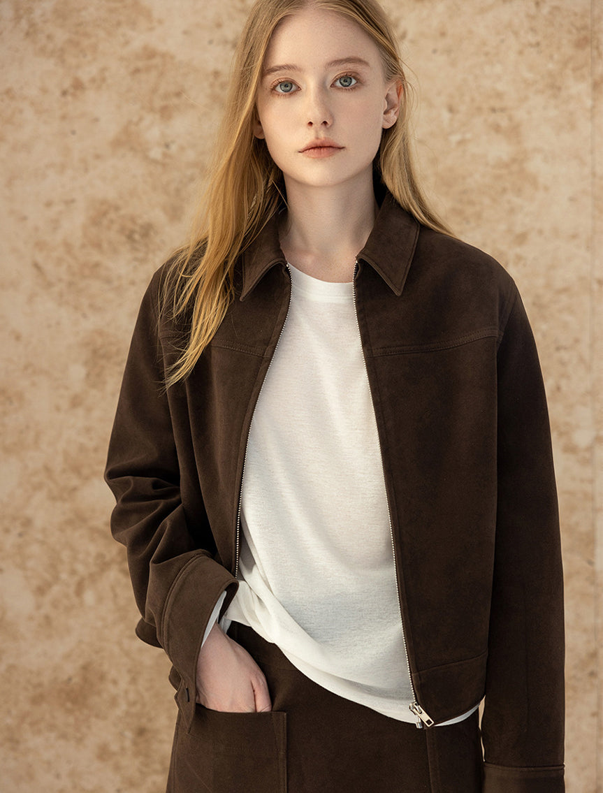 Suede Cropped Jacket
