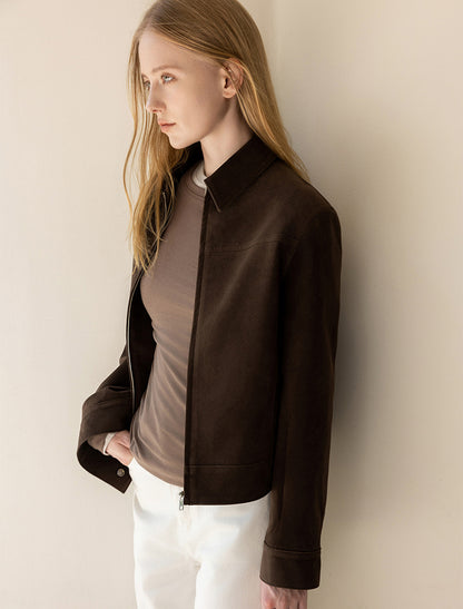 Suede Cropped Jacket