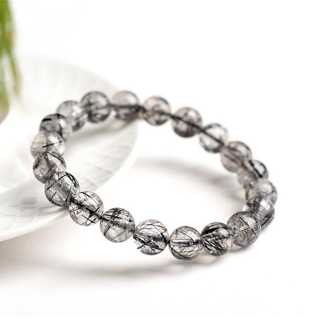 Black Rutilated Quartz Bracelet