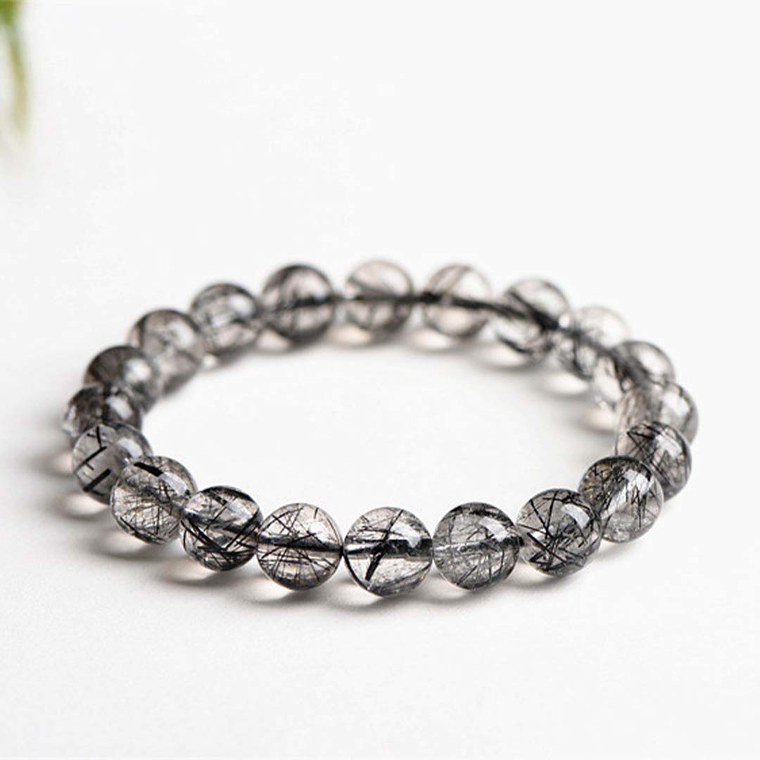 Black Rutilated Quartz Bracelet