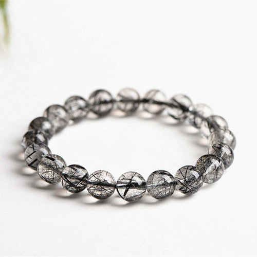 Black Rutilated Quartz Bracelet