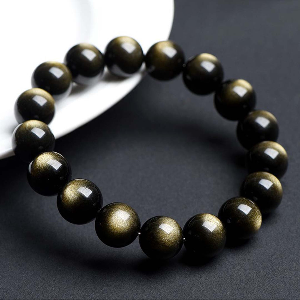 Gold Sheen Obsidian Bracelet