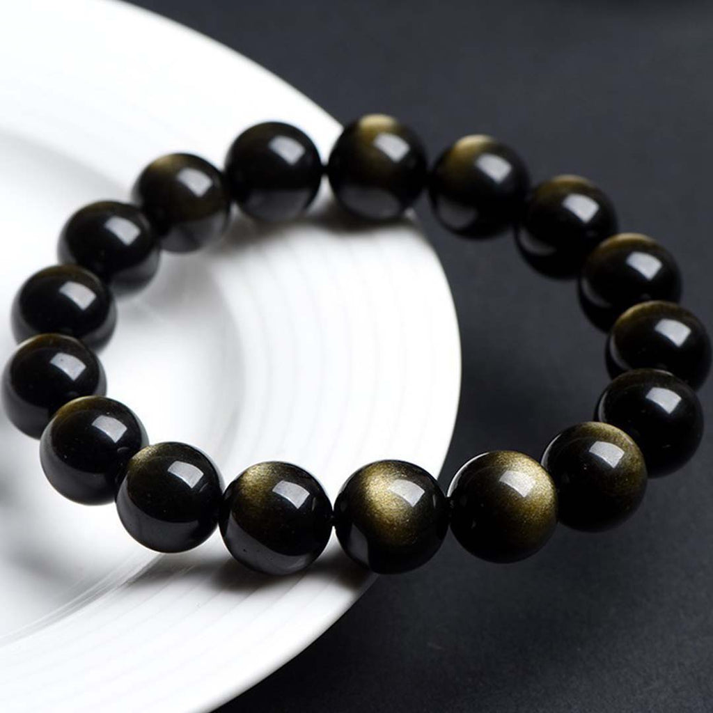 Gold Sheen Obsidian Bracelet