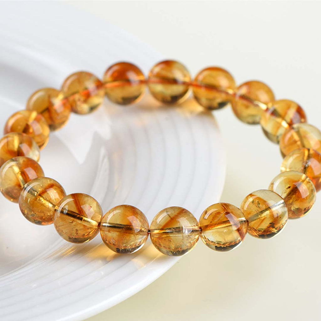 Golden Citrine Pyramid Bracelet