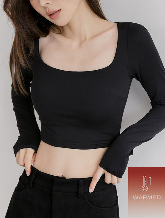 Thermal Built-in Bra Long Sleeve Top